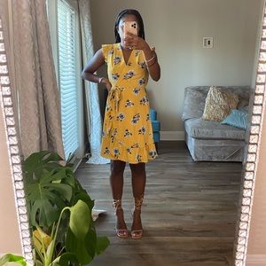 Yellow floral dress